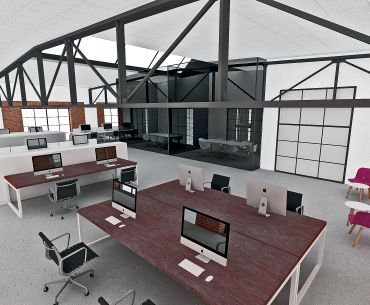 Ketelhuis Herbestemming Fabriek Interieur Impressie Kantoor 01